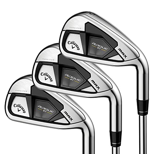 Callaway Golf Rogue ST Max Iron Set (Right Hand, Steel Shaft, Regular Flex, 5 Iron - PW, Set of 6 Clubs)