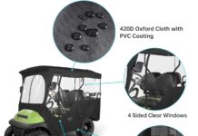 10l0l 4 passenger golf cart driving enclosure for club car precedent with extended roof up to 94 4 sided clear window 42 1