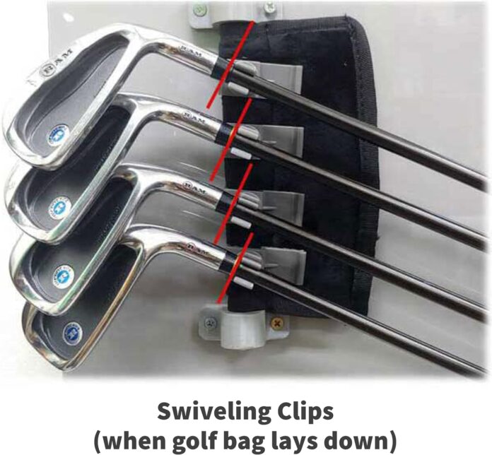swingswing premium golf club holder club organizing clips 14 clips set with identifying numbered stickers swivel action 1 3