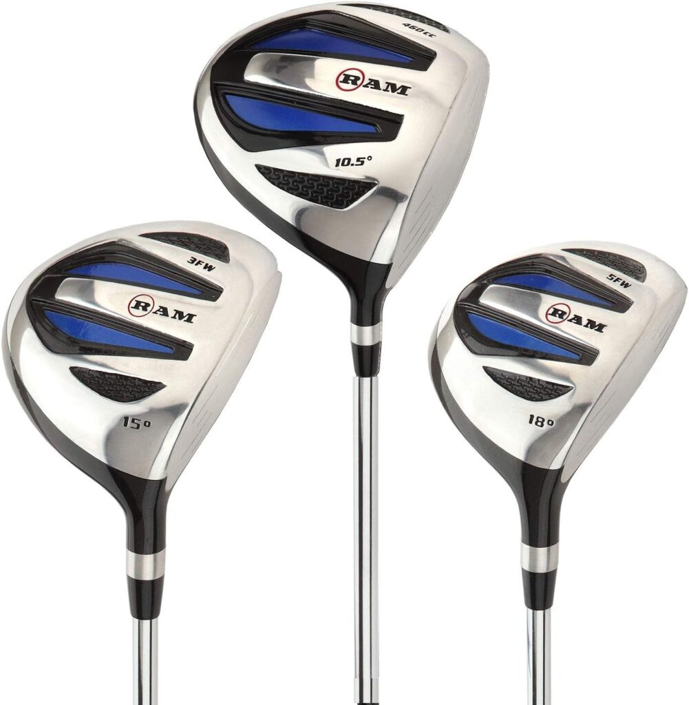 Golf EZ3 Mens Wood Set - Driver, 3  5 Wood -Headcovers Included