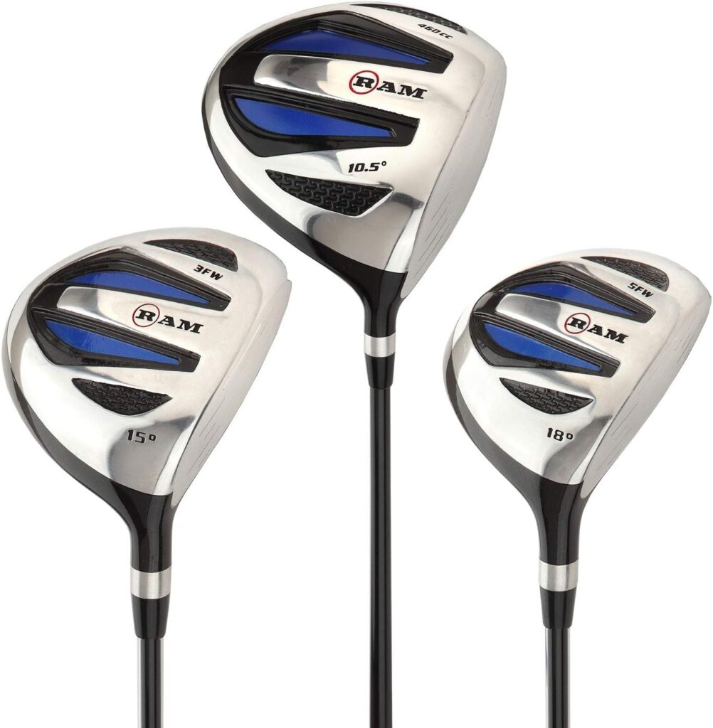Golf EZ3 Mens Wood Set - Driver, 3  5 Wood -Headcovers Included