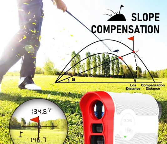 laser golf rangefinder slope compensation flag lock vibration golf rangefinder with magnet 3